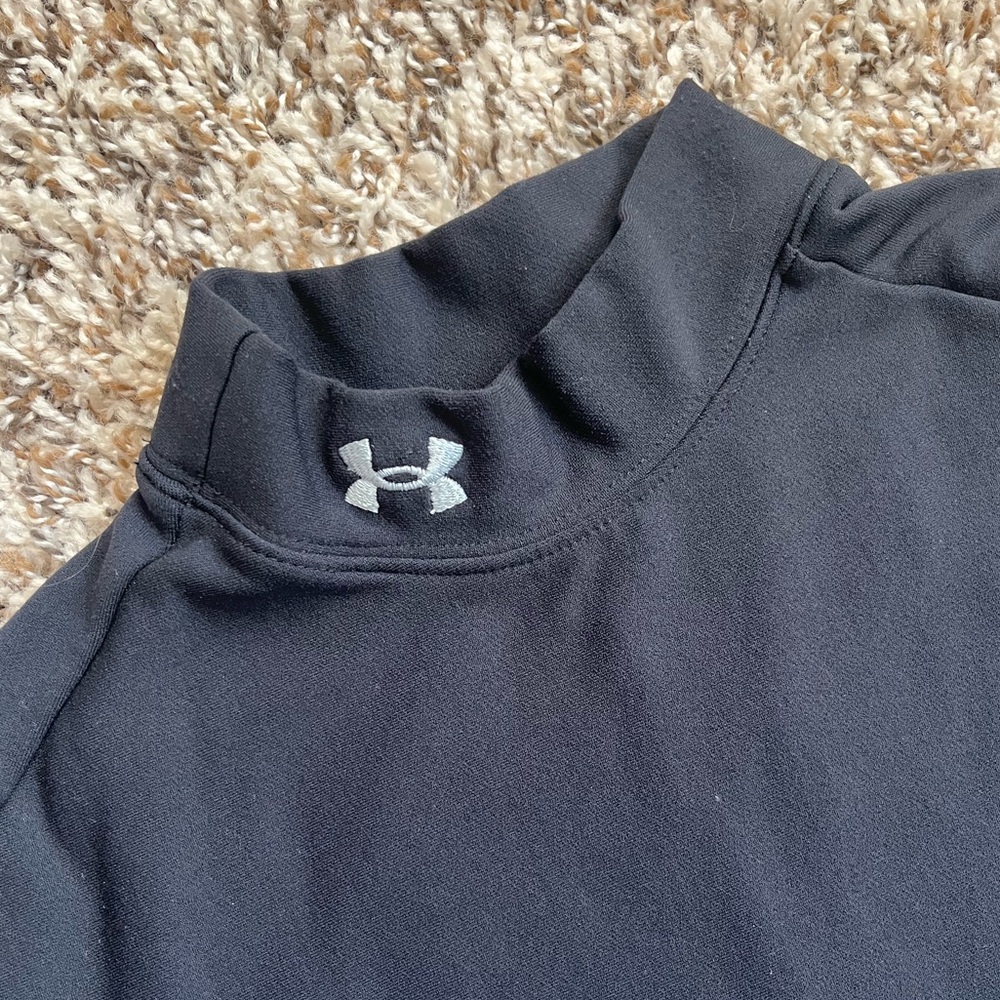 Under Armour Women's ColdGear Fitted Mock Neck Pullover | Medium | Black - Picture 6 of 9